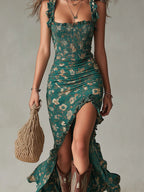Alma | Robe longue fleurie style bohème