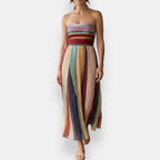 Holvarine | Robe longue plissée bustier