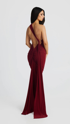 Robe longue élégante à une bretelle