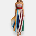 Holvarine | Robe longue plissée bustier