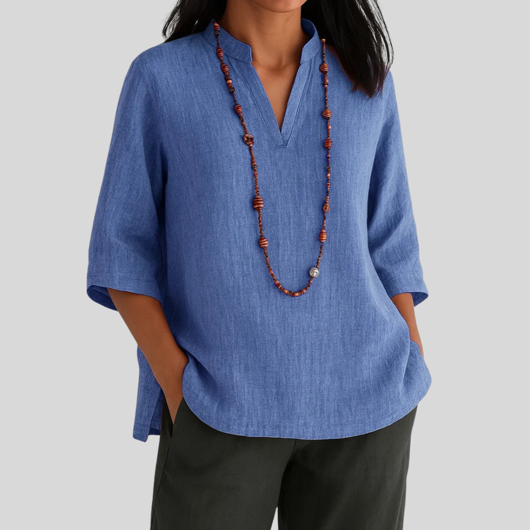 Luna – Linnen blouse met relaxte elegantie