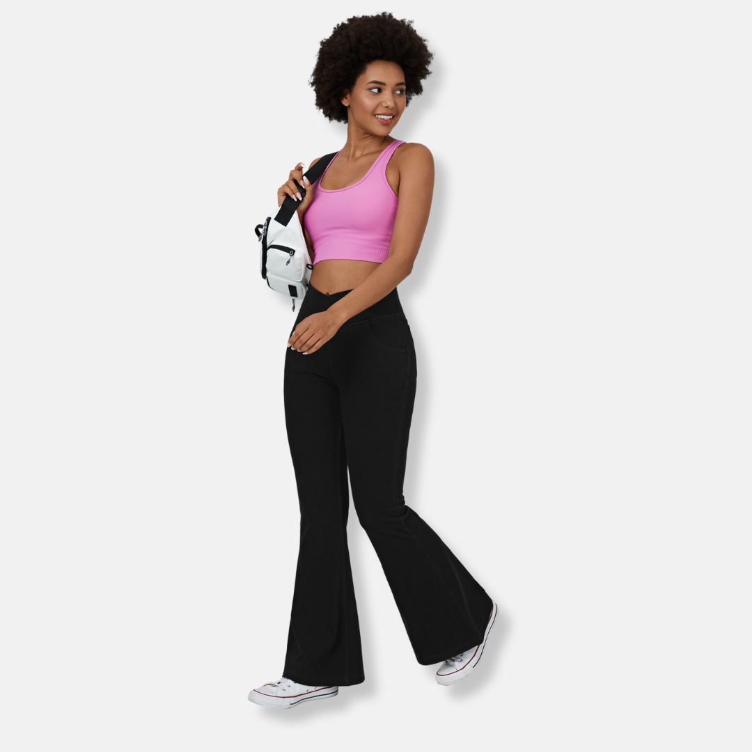 Isabelle | Jean flare taille haute