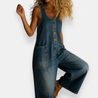 Bélisande | Combinaison en jean à boutons