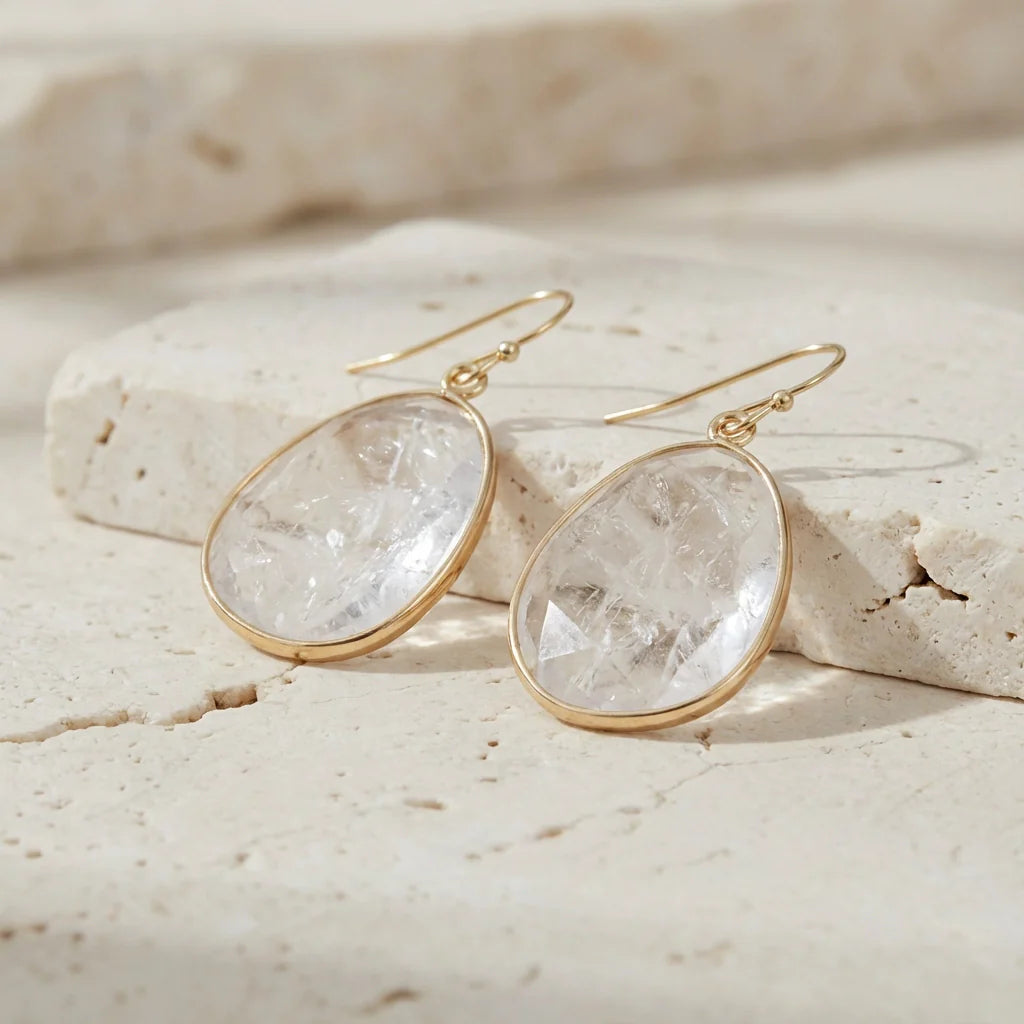 Purifying Clear Quartz Earrings