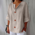 Liore™ – Minimalistische blouse met verticale structuur