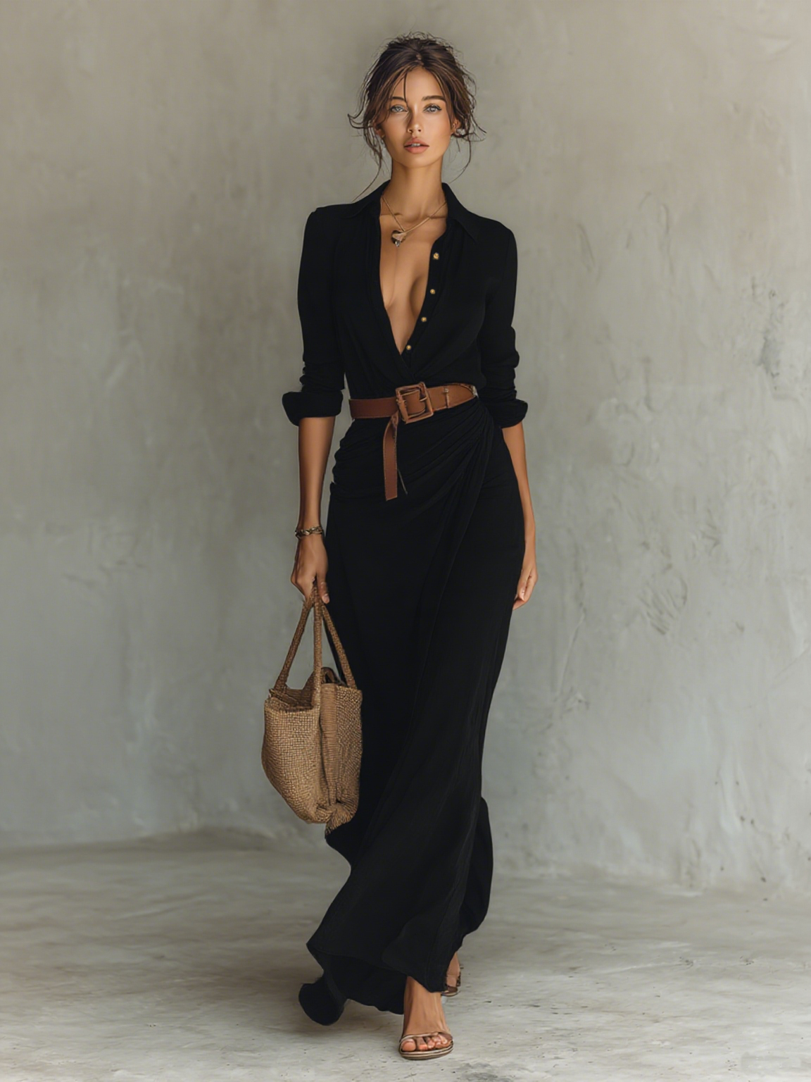 Sofia | Robe longue ceinturée