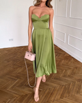 Liora | Elegantes Midi-Kleid ohne Träger