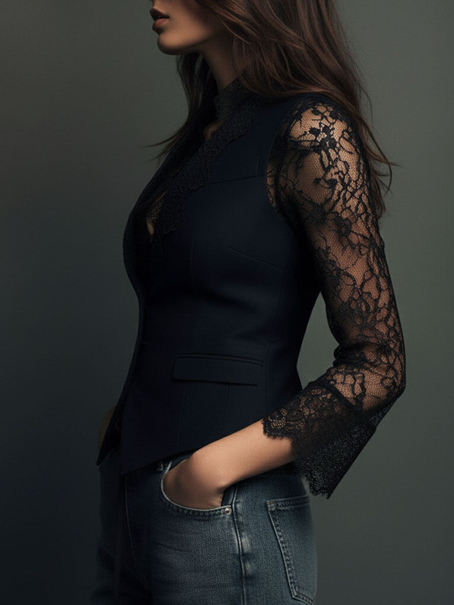 Leni | Elegante Spitzenbluse
