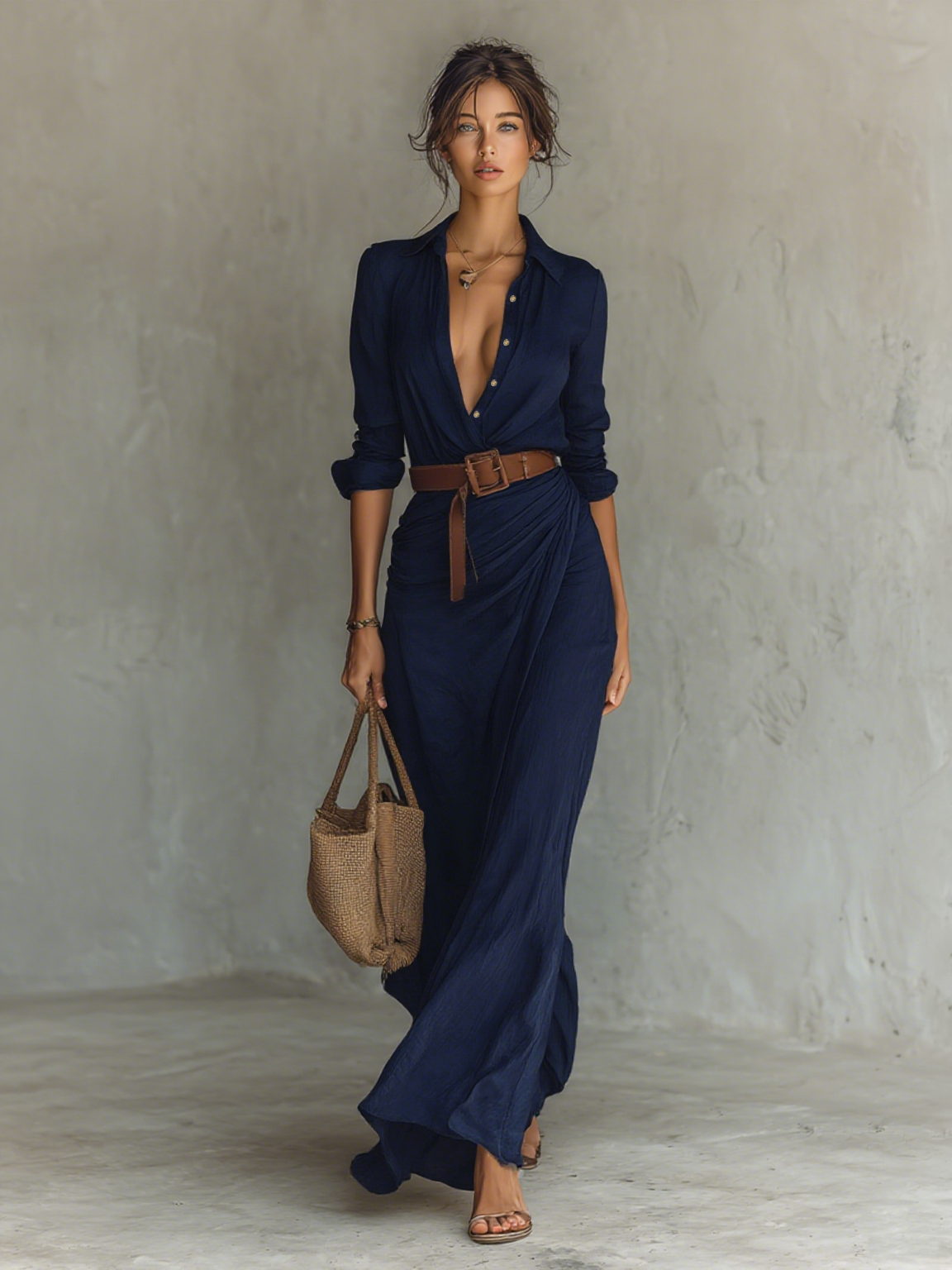 Sofia | Robe longue ceinturée
