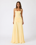 Babette | Robe maxi à encolure carrée froncée