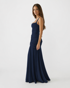 Babette | Robe maxi à encolure carrée froncée