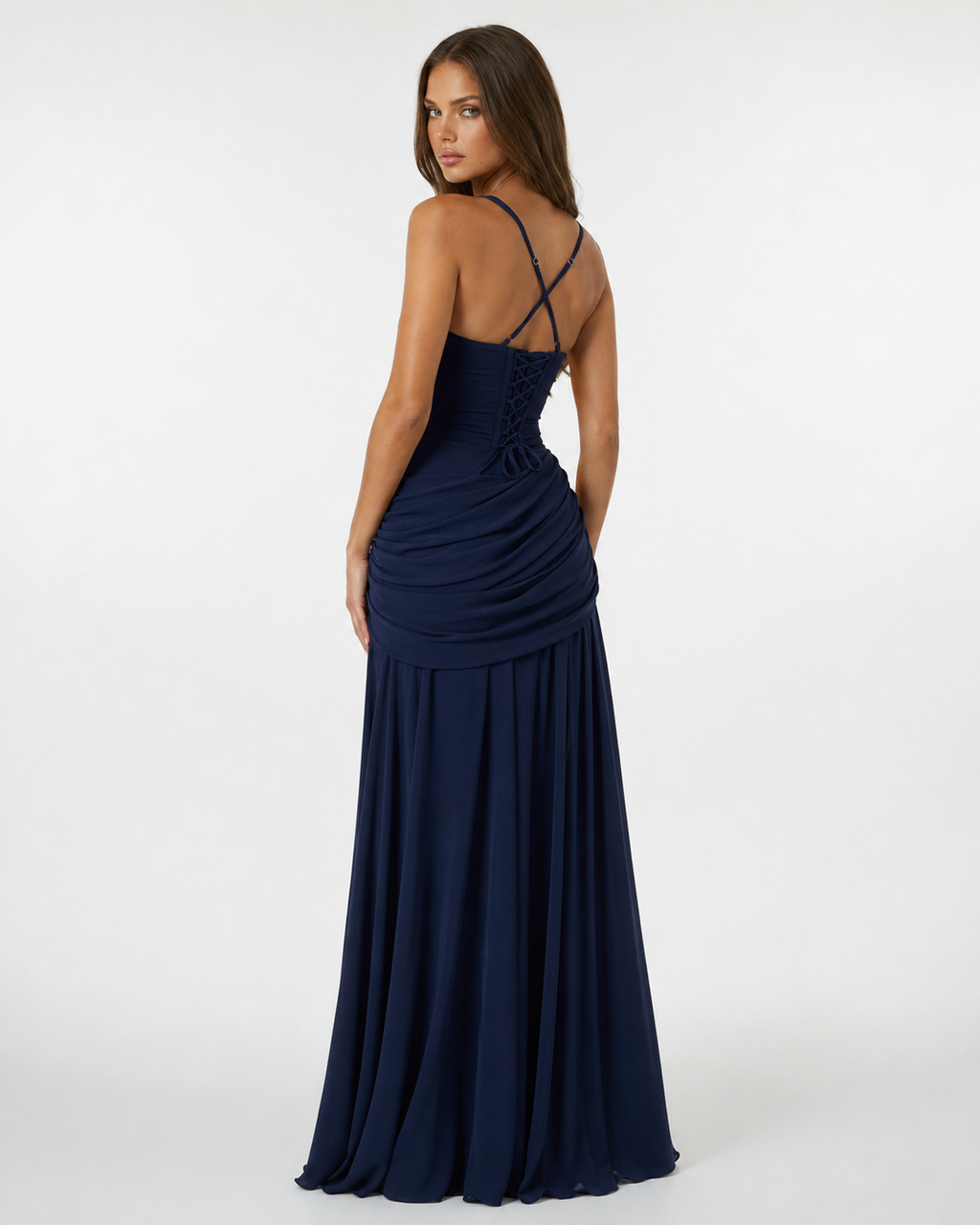 Babette | Robe maxi à encolure carrée froncée