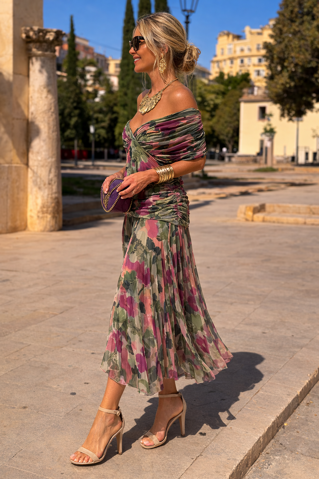 Elegante Maxi Feestjurk met V-hals