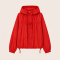 Veste coupe-vent oversize à capuche | Zippée, cordons de serrage