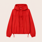 Veste coupe-vent oversize à capuche | Zippée, cordons de serrage