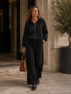 Veste coupe-vent oversize à capuche | Zippée, cordons de serrage
