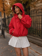Veste coupe-vent oversize à capuche | Zippée, cordons de serrage