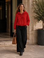 Veste coupe-vent oversize à capuche | Zippée, cordons de serrage