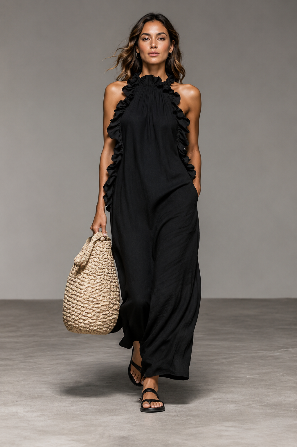 Lia | Robe longue avec poches