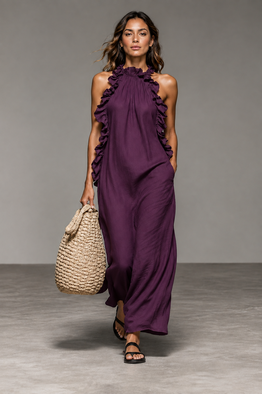 Lia | Robe longue avec poches