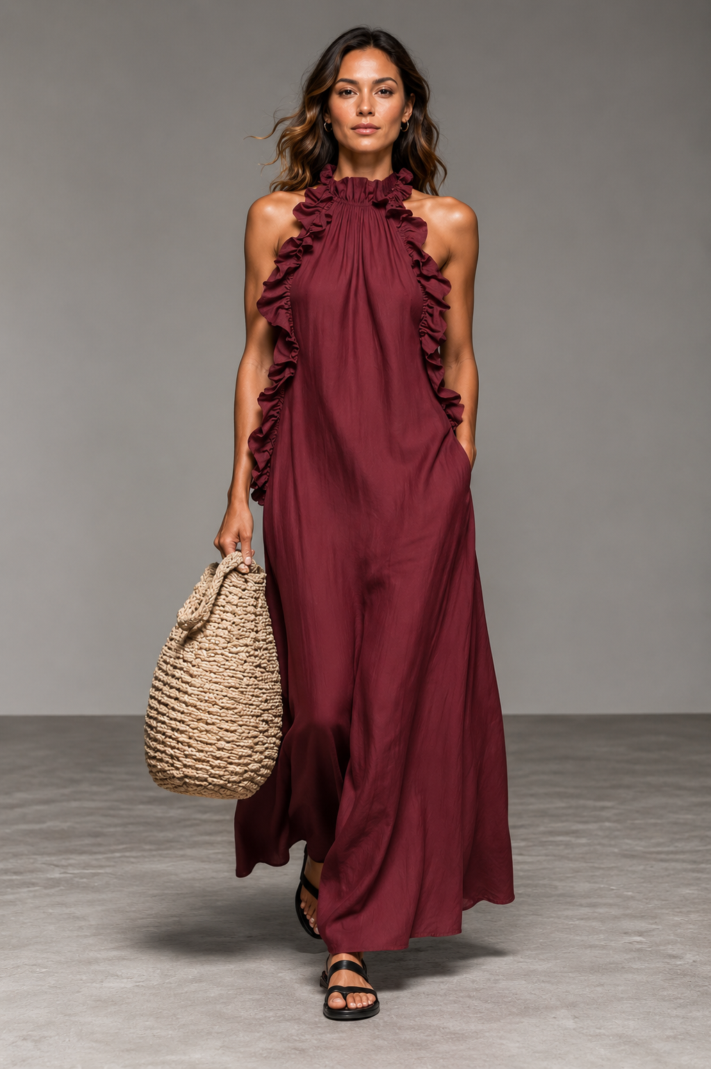 Lia | Robe longue avec poches