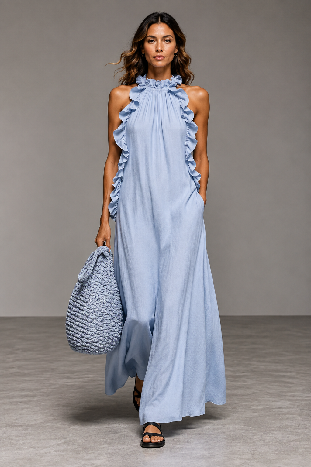 Lia | Robe longue avec poches