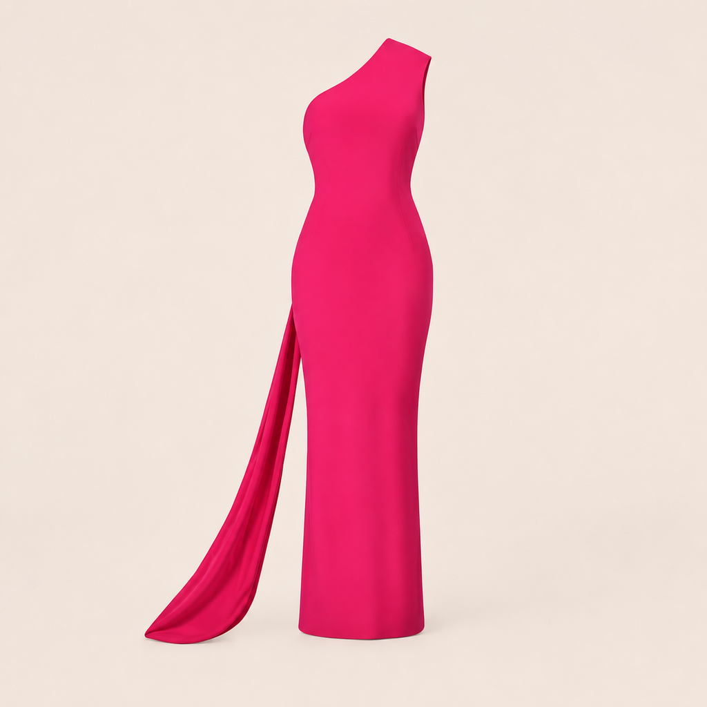 Robe longue élégante à une bretelle