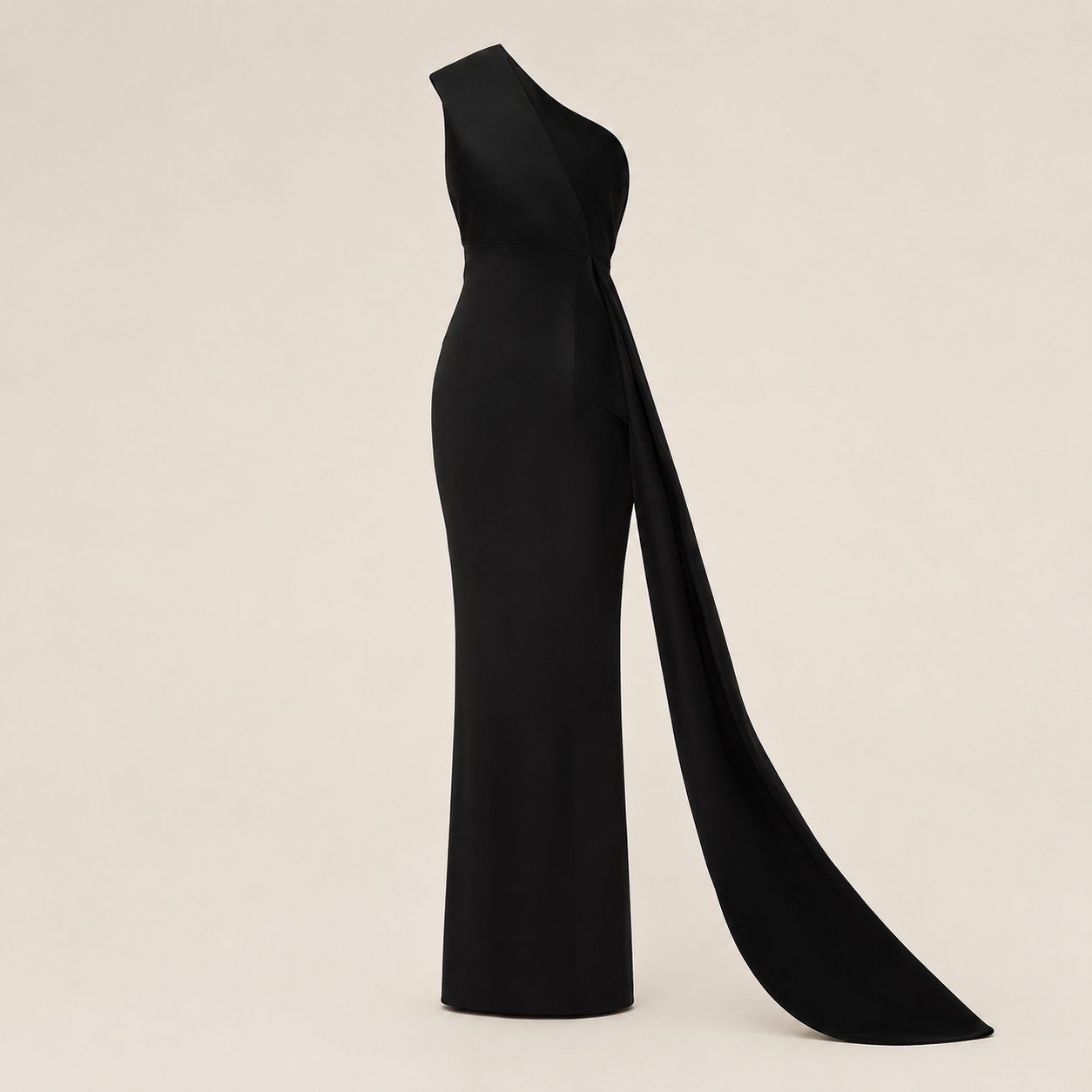 Robe longue élégante à une bretelle