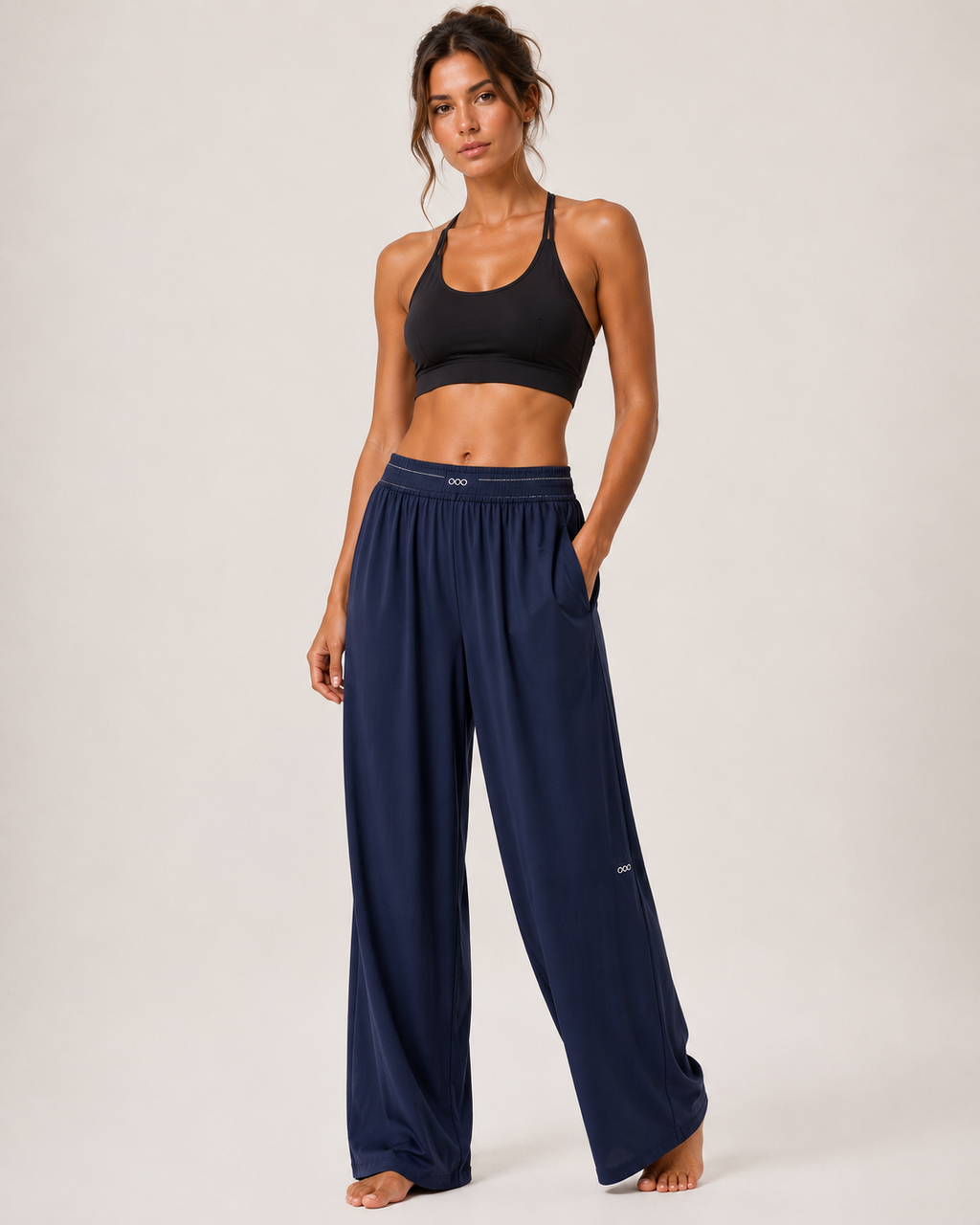 Pantalon respirant à jambes droites et larges
