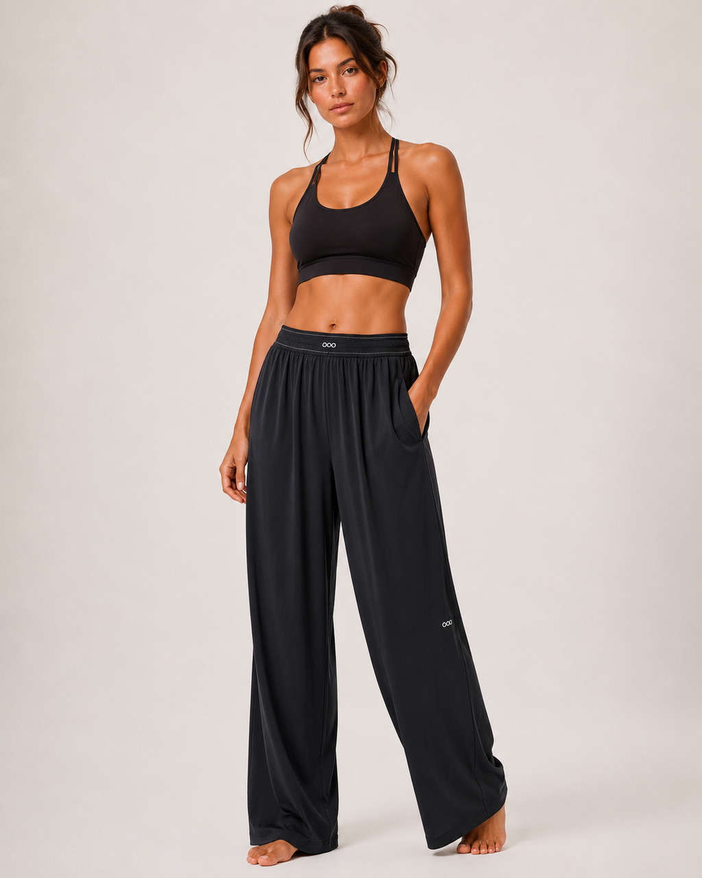 Pantalon respirant à jambes droites et larges
