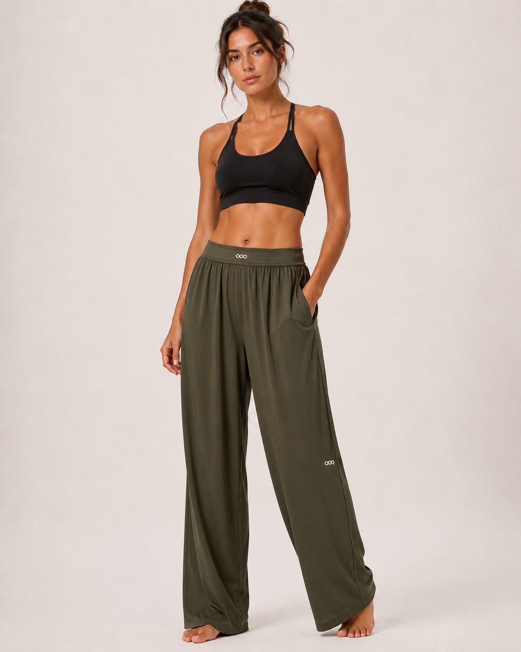 Pantalon respirant à jambes droites et larges