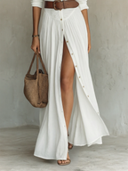 Maxikleid mit V-Ausschnitt und vorteilhafter Taille