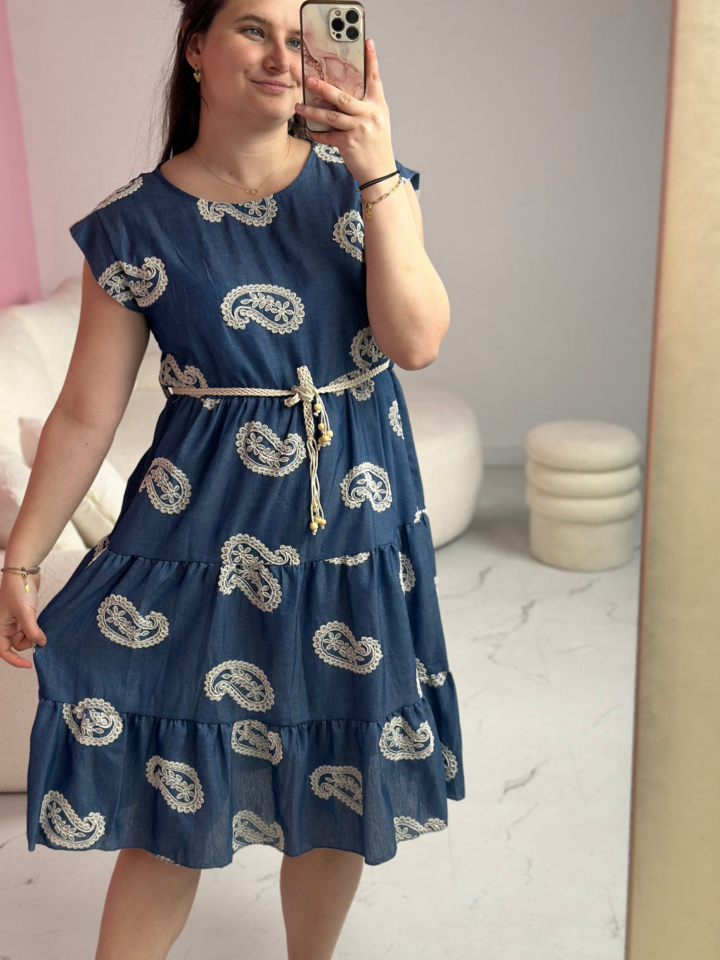 Elegent Dark Blue Dress