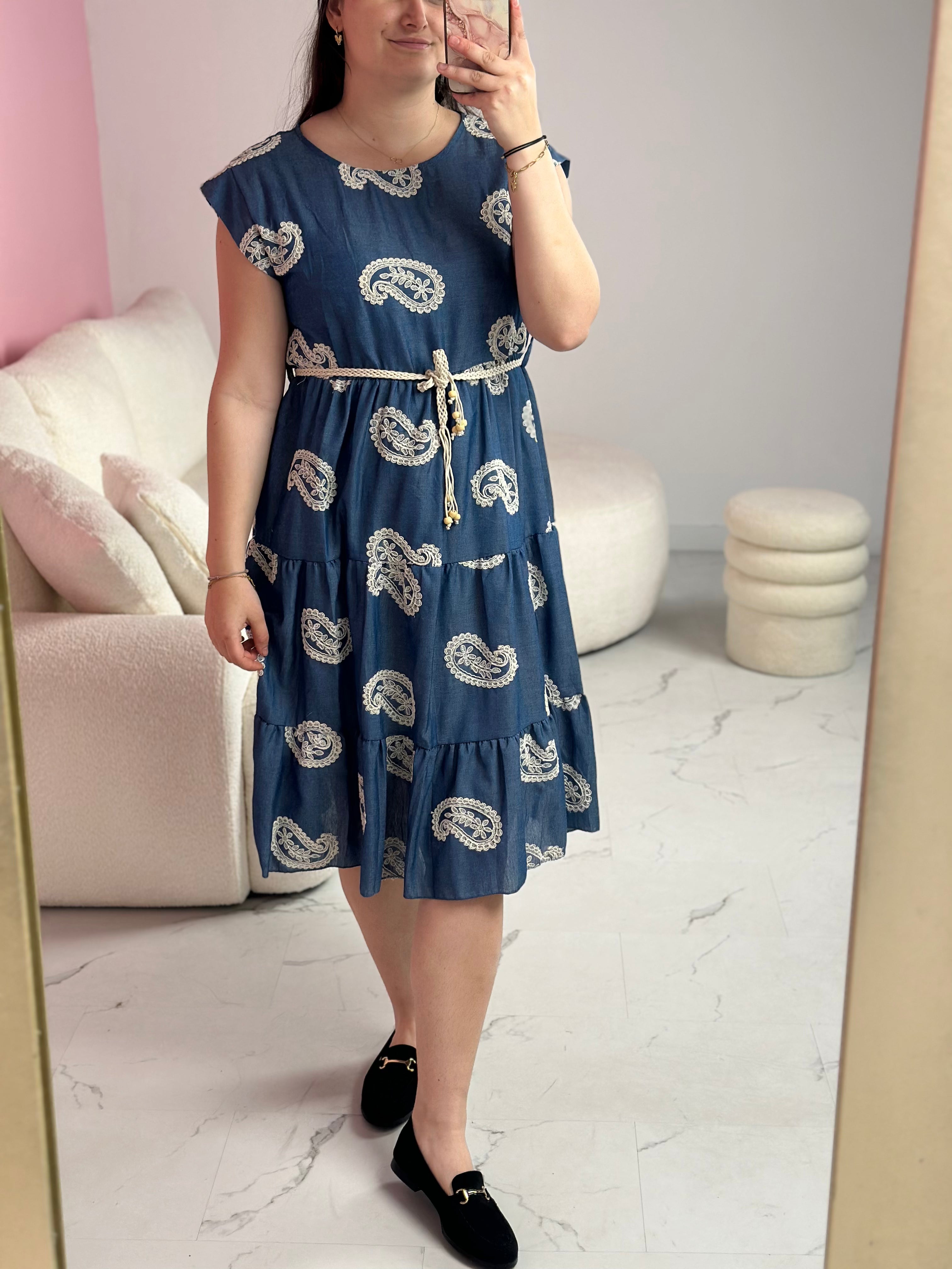 Elegent Dark Blue Dress