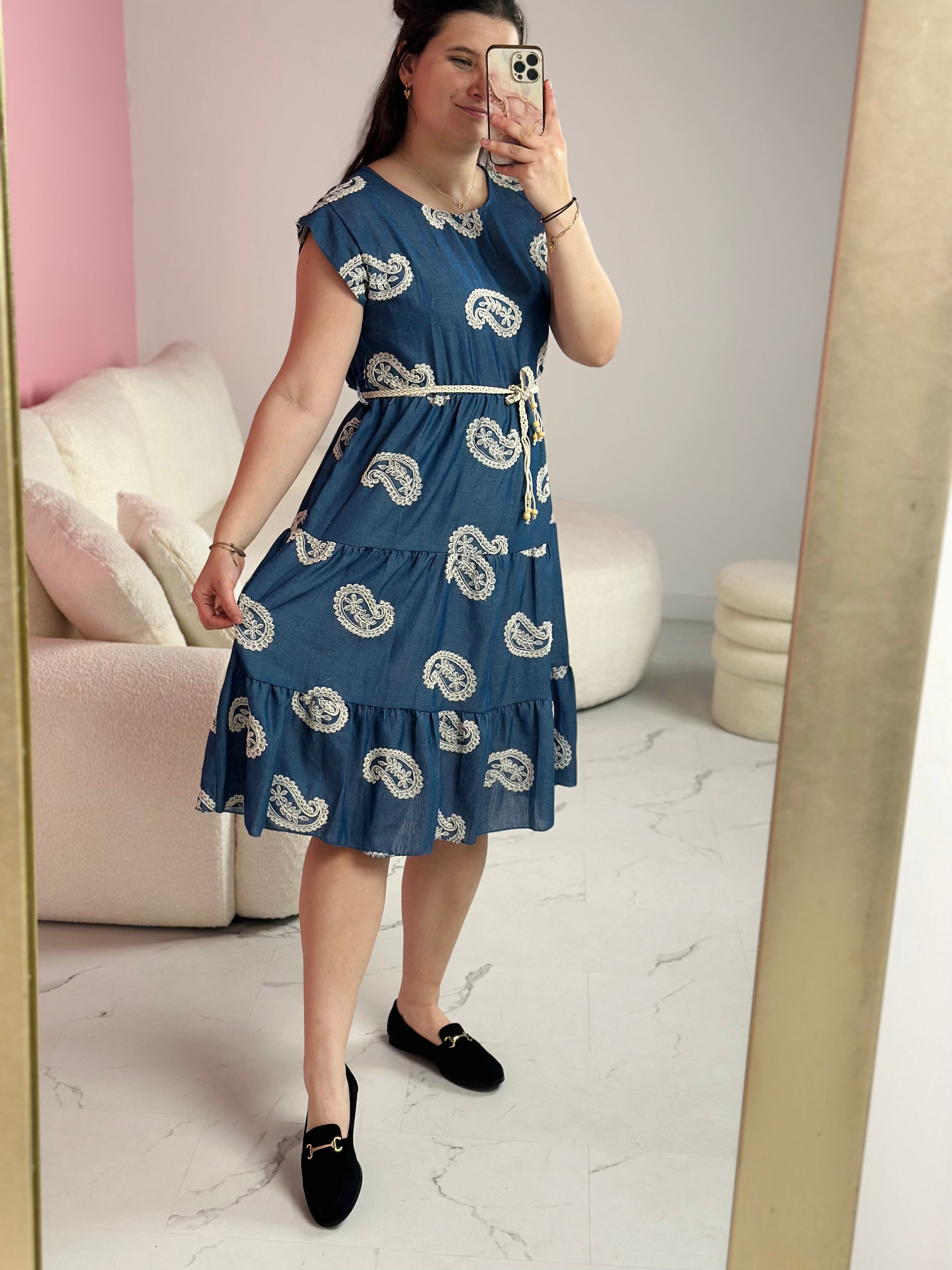Elegent Dark Blue Dress