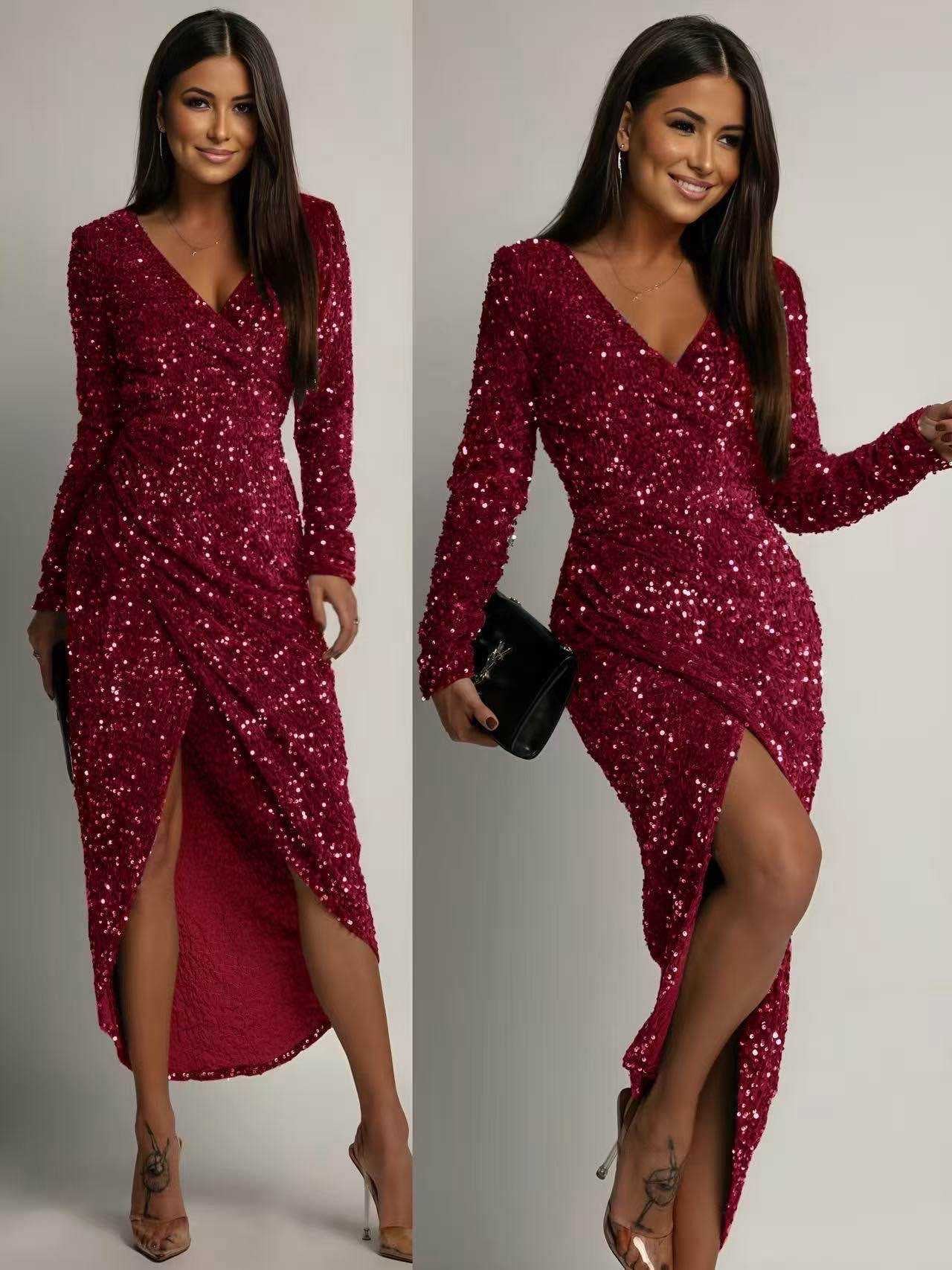 Maxi Party All Pailletten dress