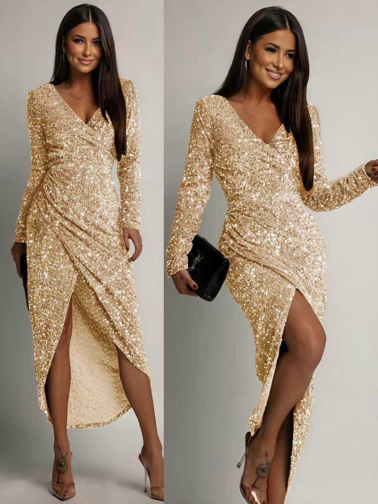Maxi Party All Pailletten dress