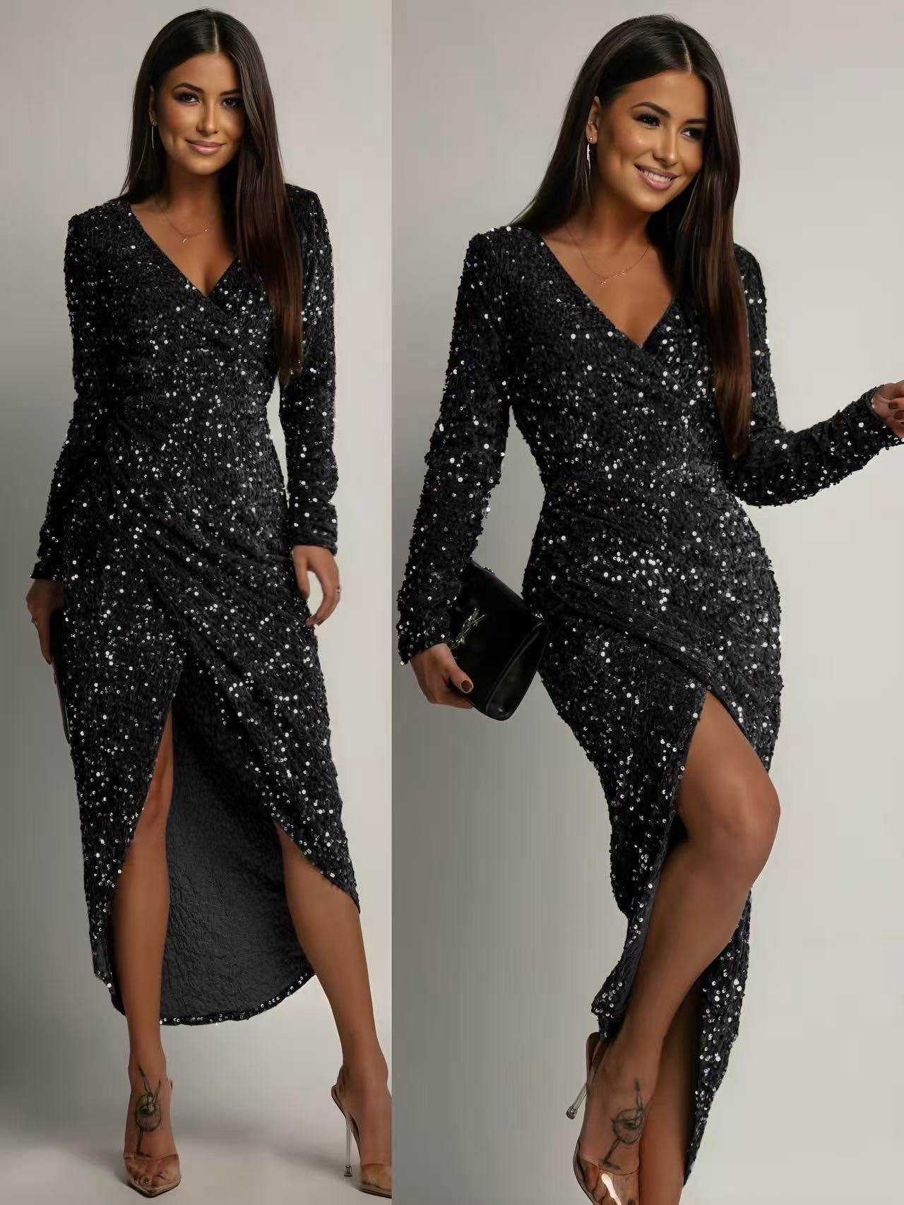 Maxi Party All Pailletten dress