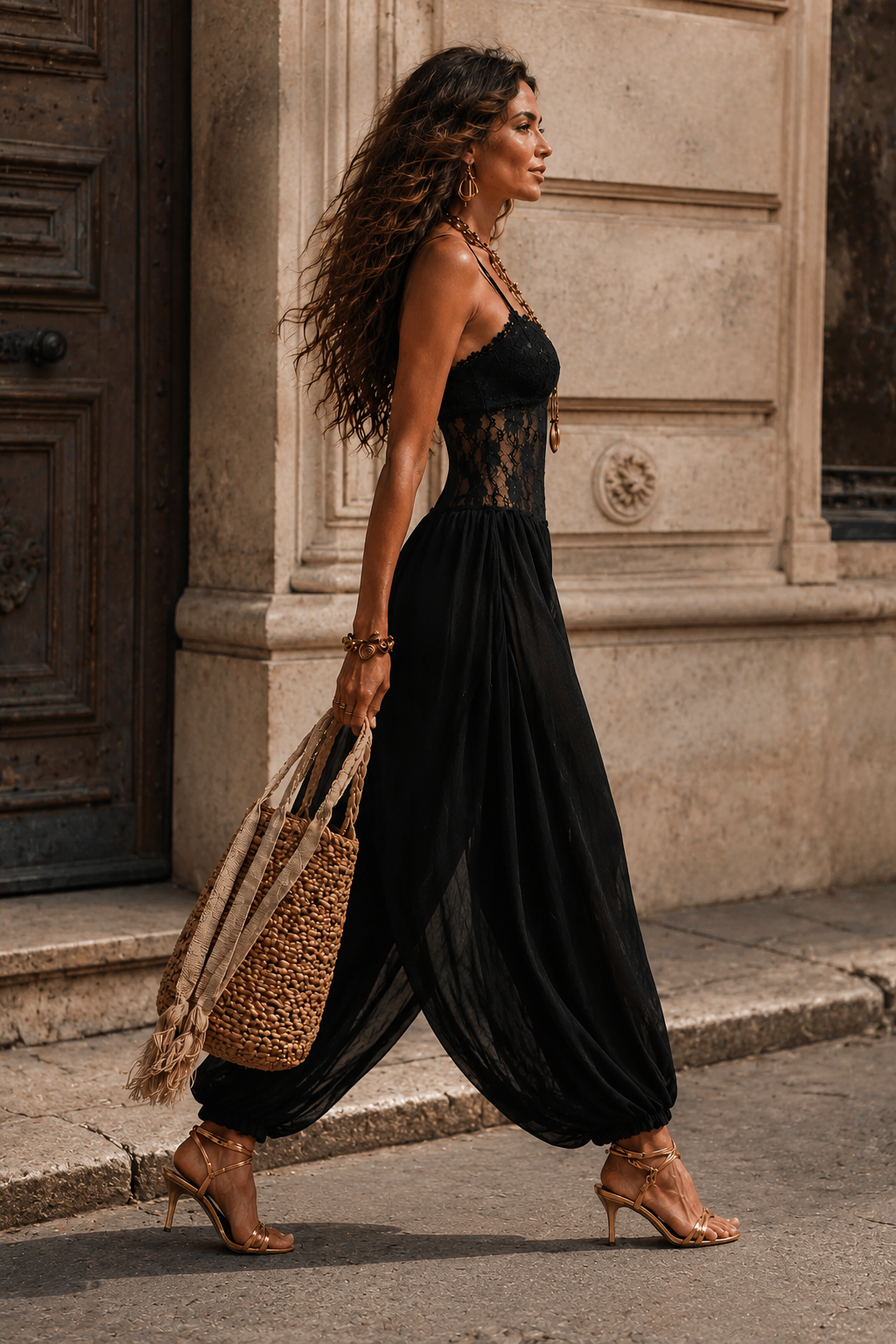 Laila | Combinaison fluide en dentelle