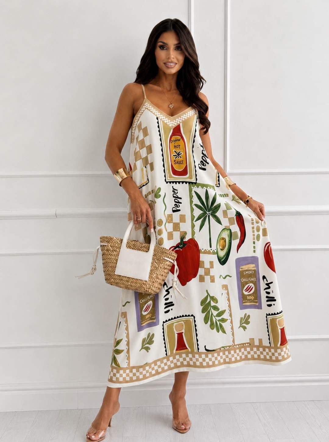 mediterraan maxi dress