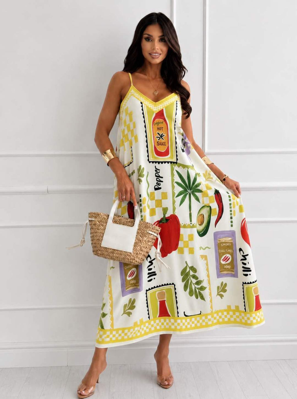 mediterraan maxi dress