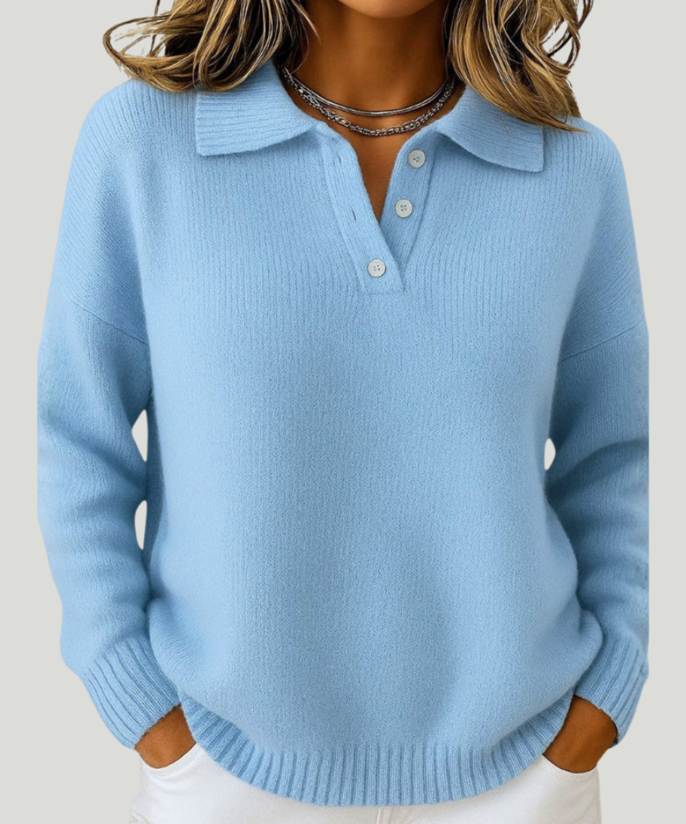 Clémentine | Pull doux avec col
