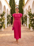 Seraphina | Elegantes Maxikleid mit Drapiertem Bund