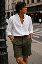 Raphael | Short de ville plissé pour homme