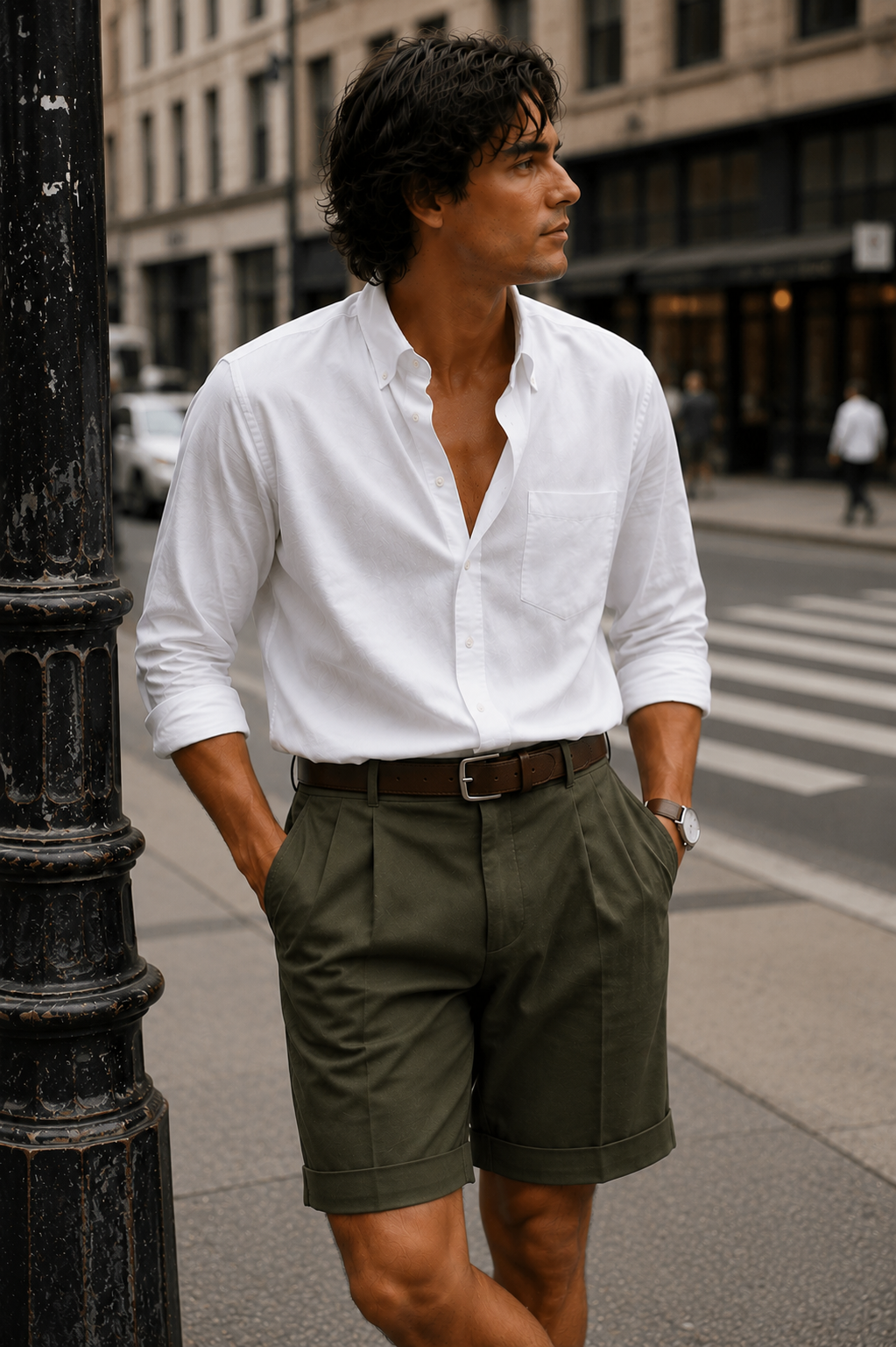 Raphael | Short de ville plissé pour homme