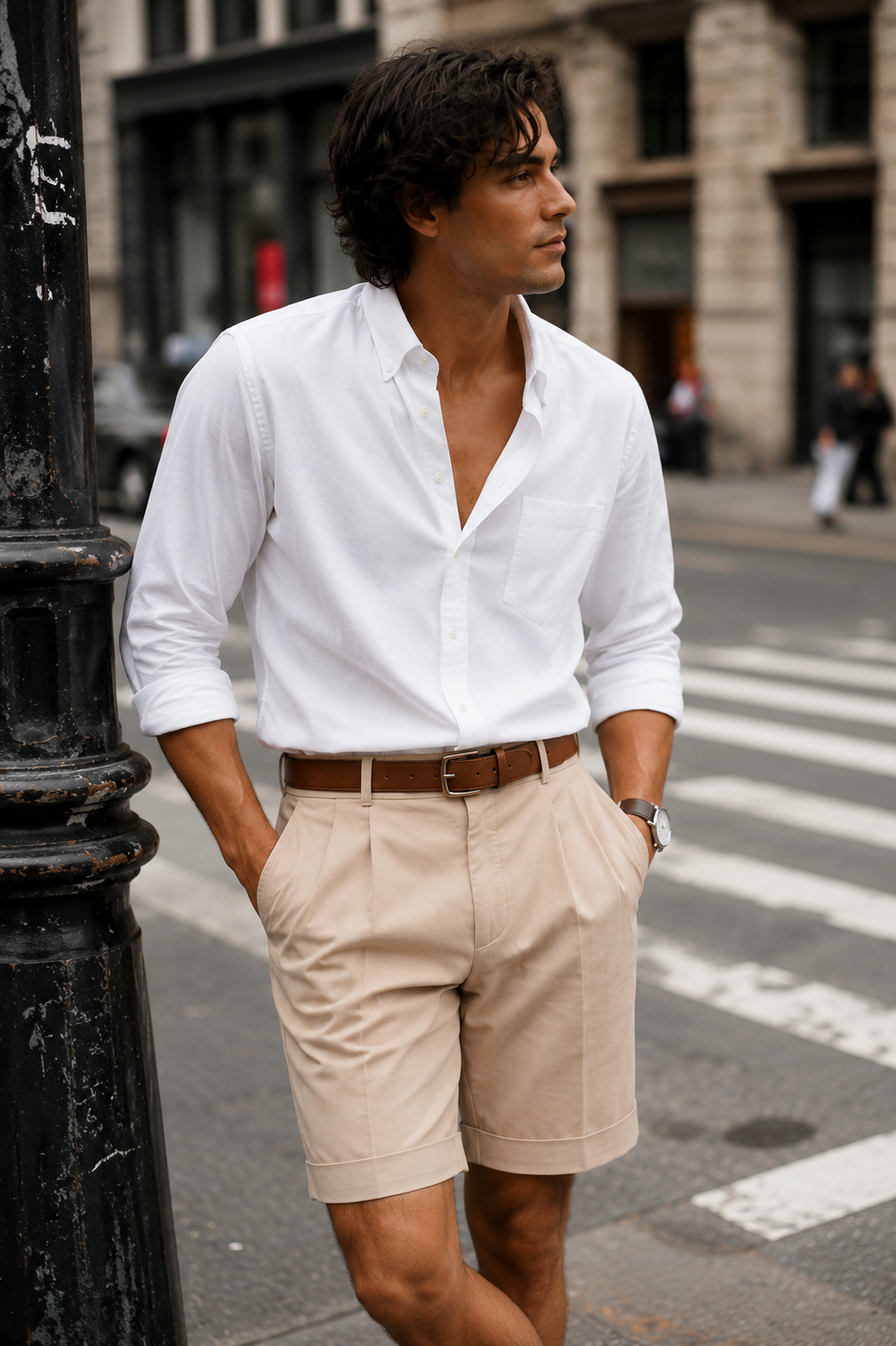 Raphael | Short de ville plissé pour homme