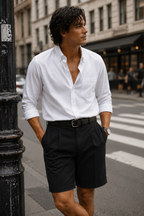 Raphael | Short de ville plissé pour homme
