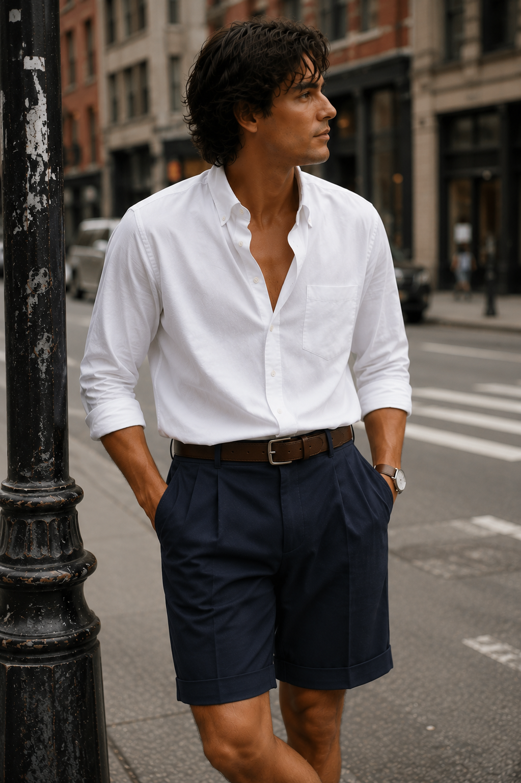 Raphael | Short de ville plissé pour homme