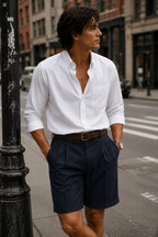 Raphael | Short de ville plissé pour homme