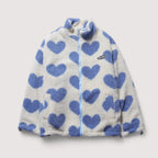 Klara | Wendbare Kuscheljacke mit Herzmuster